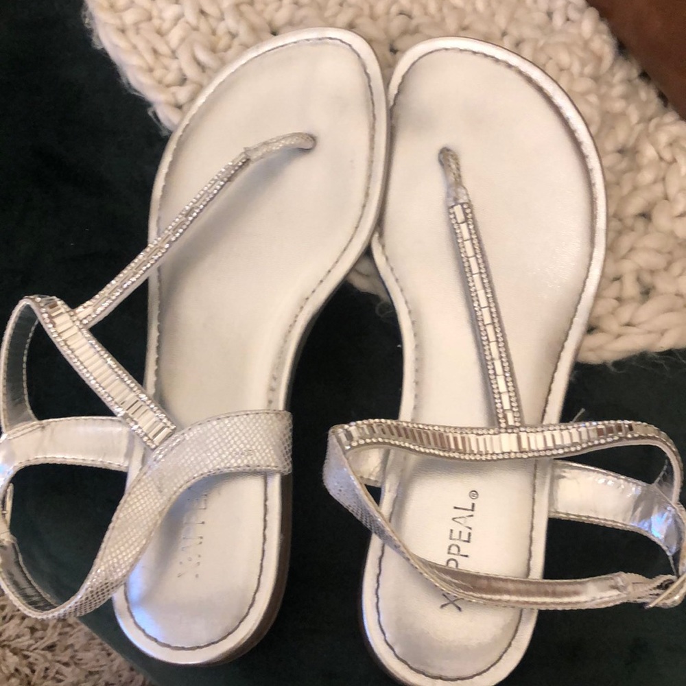 Silver sandals